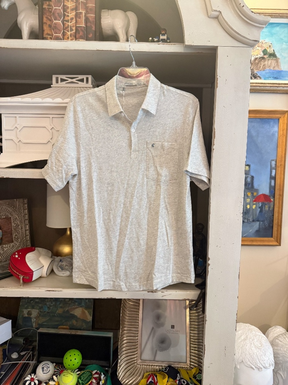 Criquet Heather Grey Polo Shirt SZ S NWT Small - Picture 6 of 6